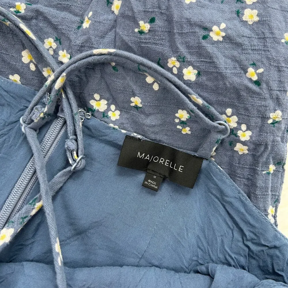 MAJORELLE Dress Womens Size Medium Floral Linen Summer Feminine Soft Girl Date - Picture 9 of 10